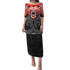 Personalized St. George Illawarra Dragons Puletasi Polynesian Tribal Pattern Style