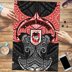 Personalized St. George Illawarra Dragons Puzzle Polynesian Tribal Pattern Style