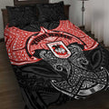 Personalized St. George Illawarra Dragons Quilt Bed Set Polynesian Tribal Pattern Style