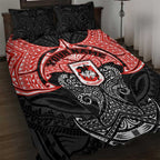 Personalized St. George Illawarra Dragons Quilt Bed Set Polynesian Tribal Pattern Style