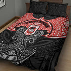 Personalized St. George Illawarra Dragons Quilt Bed Set Polynesian Tribal Pattern Style