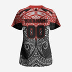Personalized St. George Illawarra Dragons Scrub Top Polynesian Tribal Pattern Style