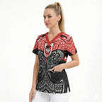 Personalized St. George Illawarra Dragons Scrub Top Polynesian Tribal Pattern Style