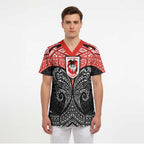 Personalized St. George Illawarra Dragons Scrub Top Polynesian Tribal Pattern Style