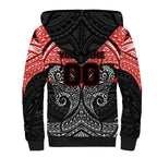 Personalized St. George Illawarra Dragons Sherpa Hoodie Polynesian Tribal Pattern Style