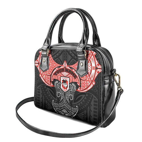 Personalized St. George Illawarra Dragons Shoulder Handbag Polynesian Tribal Pattern Style