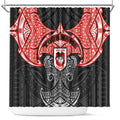 Personalized St. George Illawarra Dragons Shower Curtain Polynesian Tribal Pattern Style