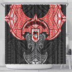 Personalized St. George Illawarra Dragons Shower Curtain Polynesian Tribal Pattern Style