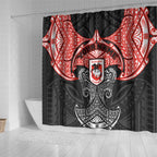 Personalized St. George Illawarra Dragons Shower Curtain Polynesian Tribal Pattern Style