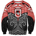 Personalized St. George Illawarra Dragons Sweatshirt Polynesian Tribal Pattern Style