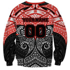 Personalized St. George Illawarra Dragons Sweatshirt Polynesian Tribal Pattern Style