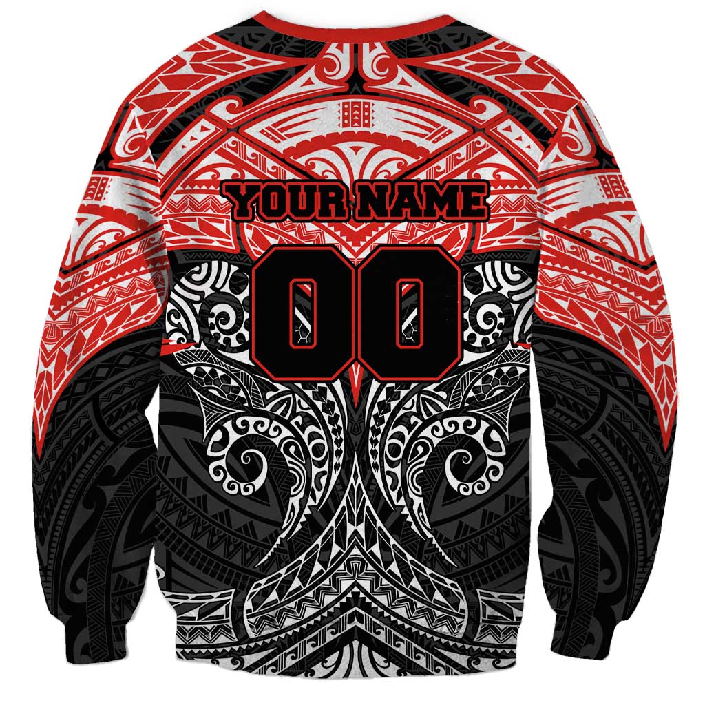 Personalized St. George Illawarra Dragons Sweatshirt Polynesian Tribal Pattern Style