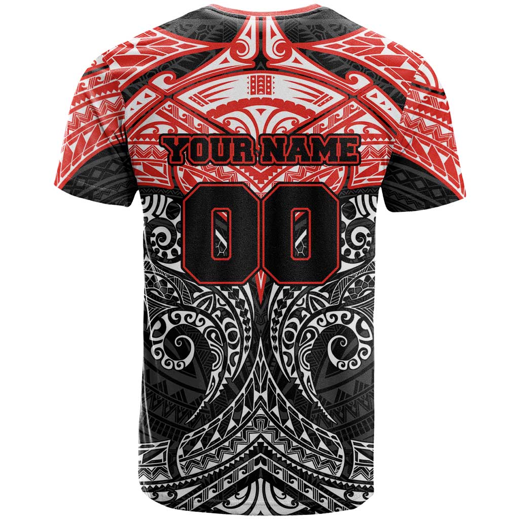Personalized St. George Illawarra Dragons T Shirt Polynesian Tribal Pattern Style