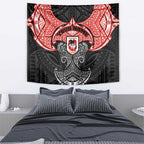Personalized St. George Illawarra Dragons Tapestry Polynesian Tribal Pattern Style