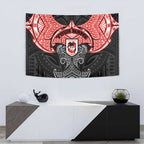Personalized St. George Illawarra Dragons Tapestry Polynesian Tribal Pattern Style