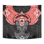 Personalized St. George Illawarra Dragons Tapestry Polynesian Tribal Pattern Style