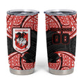 Personalized St. George Illawarra Dragons Tumbler Cup Polynesian Tribal Pattern Style
