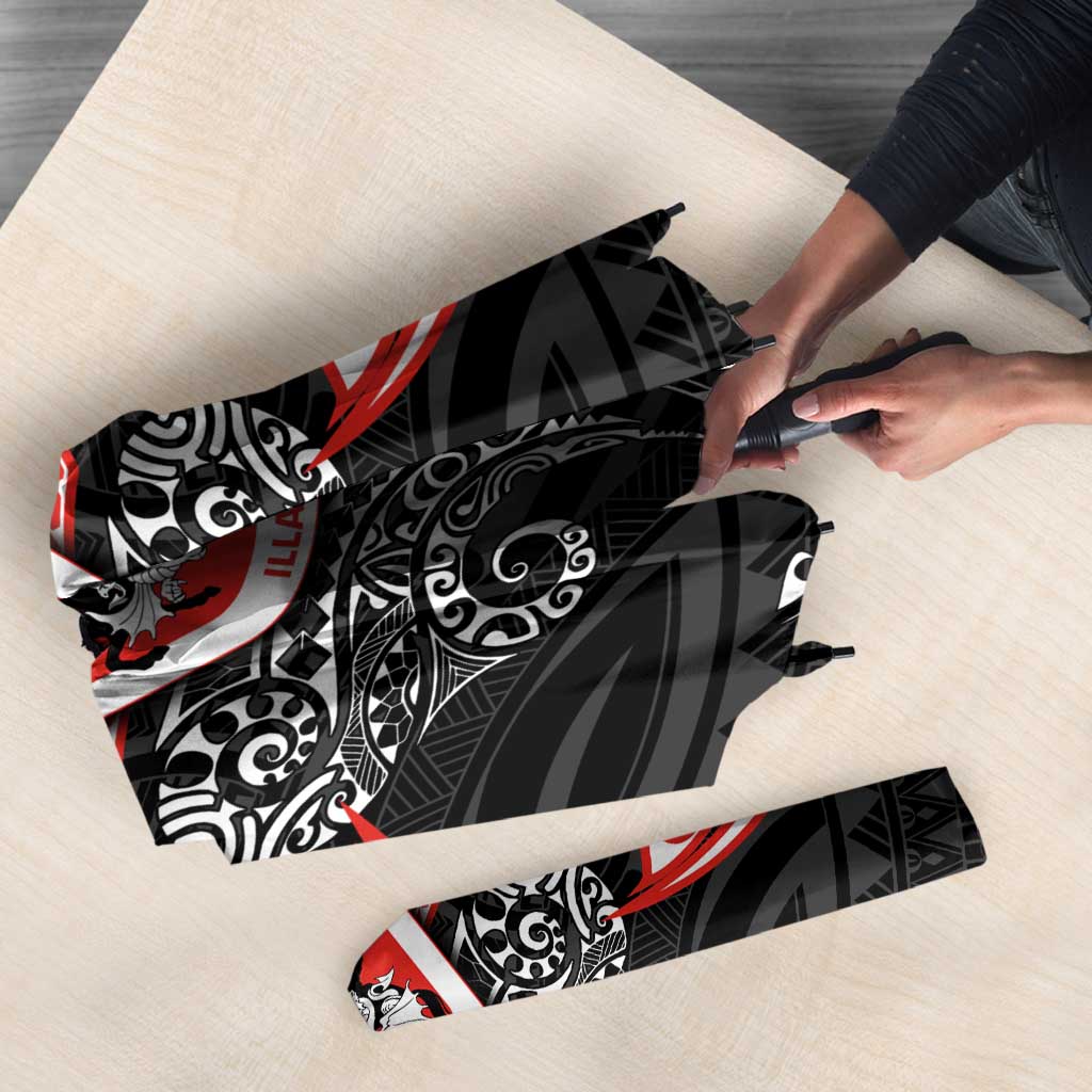 Personalized St. George Illawarra Dragons Umbrella Polynesian Tribal Pattern Style