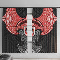 Personalized St. George Illawarra Dragons Window Curtain Polynesian Tribal Pattern Style