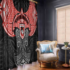 Personalized St. George Illawarra Dragons Window Curtain Polynesian Tribal Pattern Style