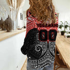 Personalized St. George Illawarra Dragons Women Casual Shirt Polynesian Tribal Pattern Style