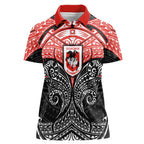 Personalized St. George Illawarra Dragons Women Polo Shirt Polynesian Tribal Pattern Style