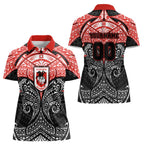 Personalized St. George Illawarra Dragons Women Polo Shirt Polynesian Tribal Pattern Style