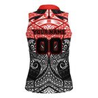 Personalized St. George Illawarra Dragons Women Sleeveless Polo Shirt Polynesian Tribal Pattern Style