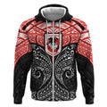Personalized St. George Illawarra Dragons Zip Hoodie Polynesian Tribal Pattern Style