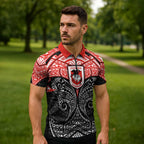 Personalized St. George Illawarra Dragons Zipper Polo Shirt Polynesian Tribal Pattern Style