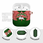 Personalized South Sydney Rabbitohs AirPods Case Polynesian Tribal Pattern Style