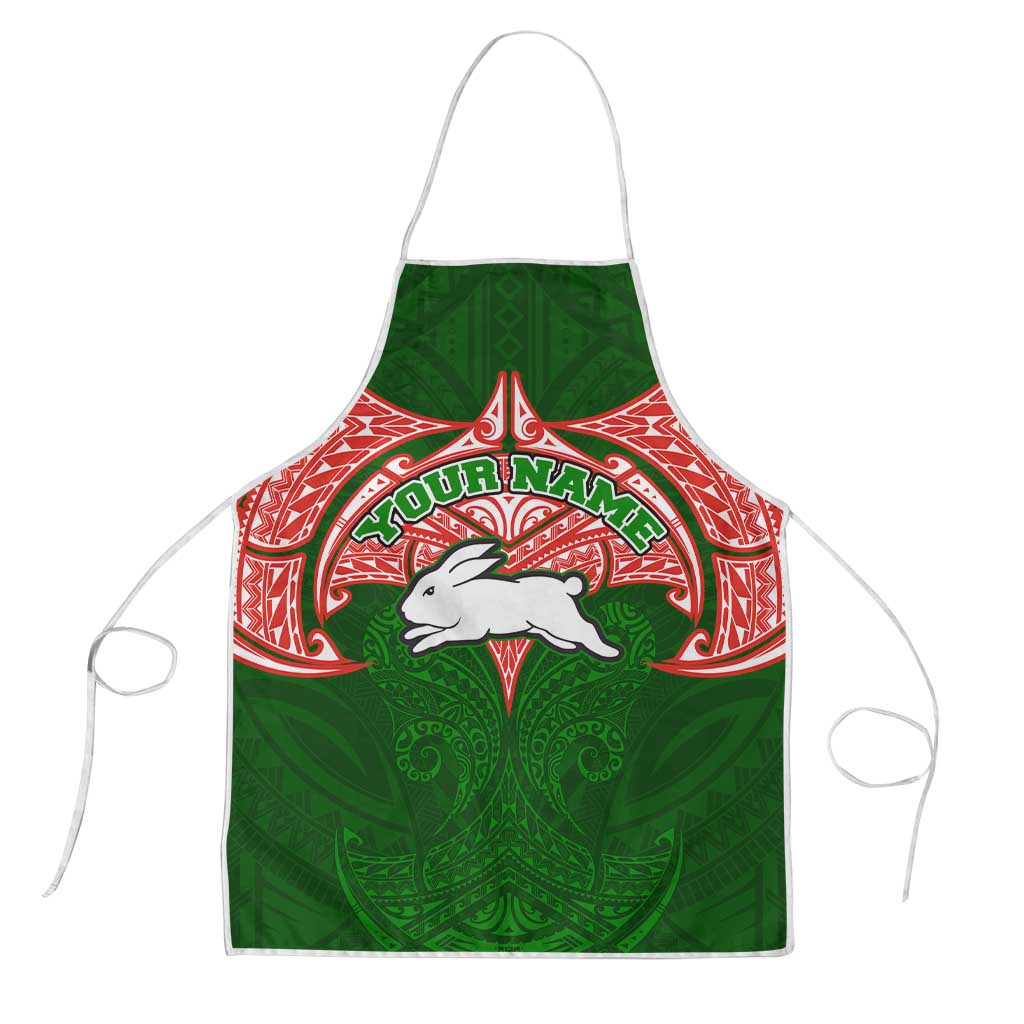 Personalized South Sydney Rabbitohs Apron Polynesian Tribal Pattern Style