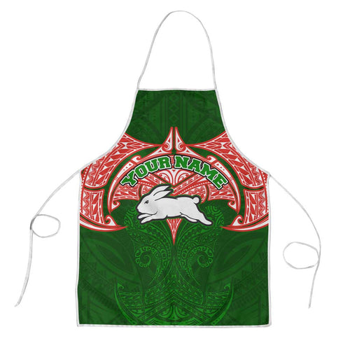 Personalized South Sydney Rabbitohs Apron Polynesian Tribal Pattern Style