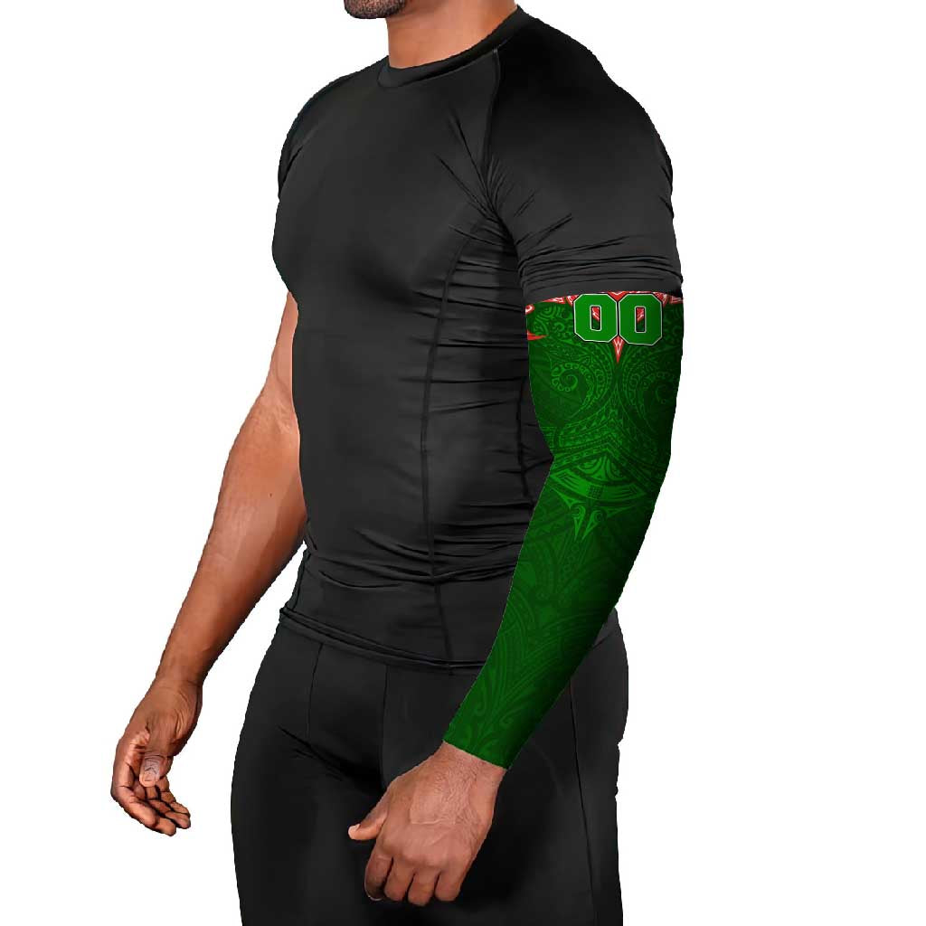 Personalized South Sydney Rabbitohs Arm Sleeves Polynesian Tribal Pattern Style