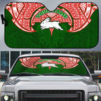 Personalized South Sydney Rabbitohs Auto Sun Shade Polynesian Tribal Pattern Style