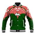 Personalized South Sydney Rabbitohs Baseball Jacket Polynesian Tribal Pattern Style
