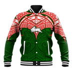 Personalized South Sydney Rabbitohs Baseball Jacket Polynesian Tribal Pattern Style