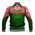 Personalized South Sydney Rabbitohs Baseball Jacket Polynesian Tribal Pattern Style