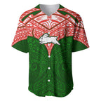 Personalized South Sydney Rabbitohs Baseball Jersey Polynesian Tribal Pattern Style