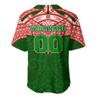 Personalized South Sydney Rabbitohs Baseball Jersey Polynesian Tribal Pattern Style