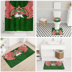 Personalized South Sydney Rabbitohs Bathroom Set Polynesian Tribal Pattern Style