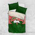 Personalized South Sydney Rabbitohs Bedding Set Polynesian Tribal Pattern Style