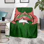 Personalized South Sydney Rabbitohs Blanket Polynesian Tribal Pattern Style
