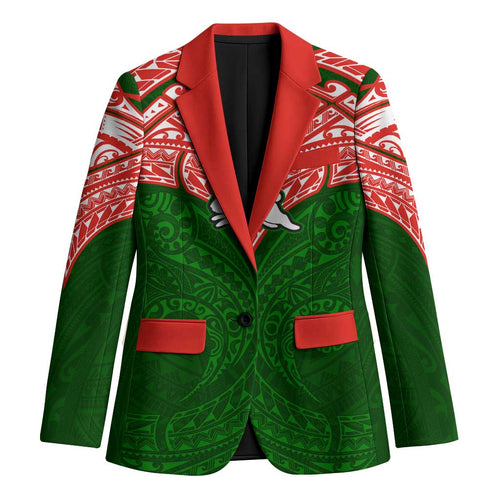 Personalized South Sydney Rabbitohs Blazer Polynesian Tribal Pattern Style