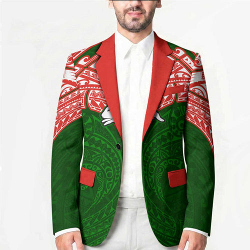 Personalized South Sydney Rabbitohs Blazer Polynesian Tribal Pattern Style