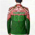 Personalized South Sydney Rabbitohs Blazer Polynesian Tribal Pattern Style