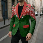 Personalized South Sydney Rabbitohs Blazer Polynesian Tribal Pattern Style