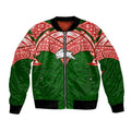Personalized South Sydney Rabbitohs Bomber Jacket Polynesian Tribal Pattern Style