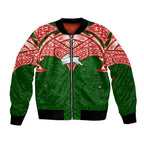 Personalized South Sydney Rabbitohs Bomber Jacket Polynesian Tribal Pattern Style