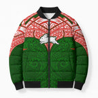 Personalized South Sydney Rabbitohs Bomber Puffer Jacket Polynesian Tribal Pattern Style